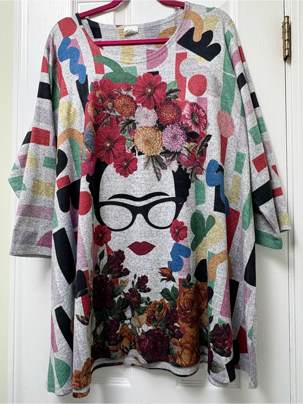 Et’ Lois Frida in Memphis Top Oversized Women's Top